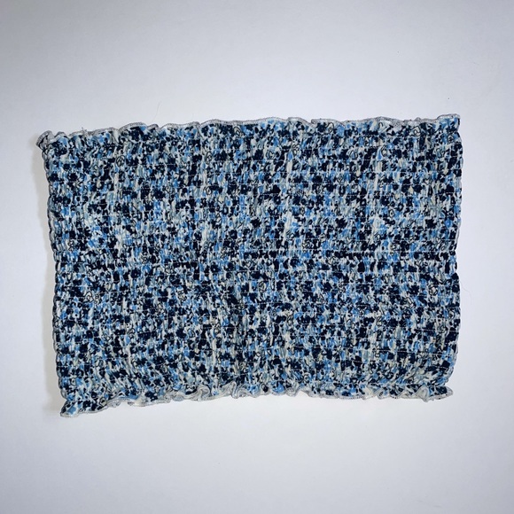 Floral Blue Tube Top - Picture 1 of 4